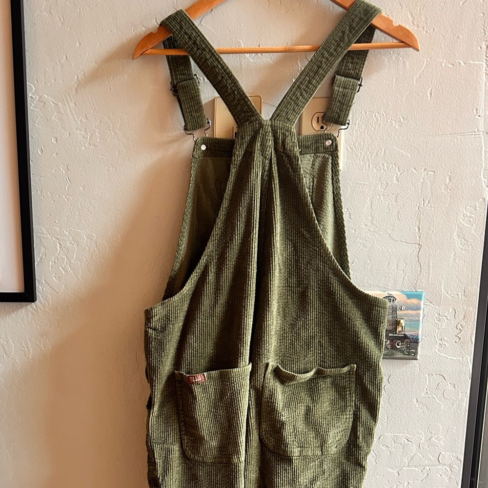 Purnell Olive Green Corduroy Overalls - Picture 5 of 6